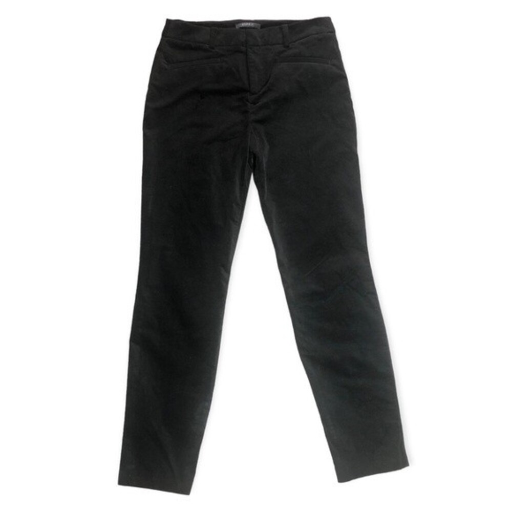 Espirit Black Suede High Rise Cropped Dress Pants